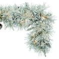 thumbnail image 2 of Vickerman 9' Flocked Alberta Artificial Christmas Garland, Warm White LED Lights, 2 of 6