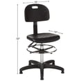 thumbnail image 3 of Safco Soft Tough Deluxe Workbench Drafting Chair, 3 of 5