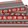 thumbnail image 2 of 100% Cotton Double Brushed Flannel Sheet Set - 170 GSM Heavyweight, Deep Pockets, Pre-Shrunk & Anti-Pill, All Around Elastic – Queen - Deer Red, 2 of 8