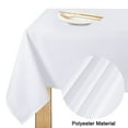 thumbnail image 3 of Rectangle Tablecloth Washable Polyester Table Protector White 71" x 55", 3 of 8