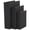 Black Textured Stripe Faux Book Storage Diamond Rectangle S/3 12", 10", 8"H, variant on DecMode Textured Stripe Faux Book Storage Black Faux Leather Decorative Box, 3 Count