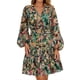 thumbnail image 1 of Vestido ZESICA Minivestido floral de manga larga de otoño 2025 para mujer, 1 of 5