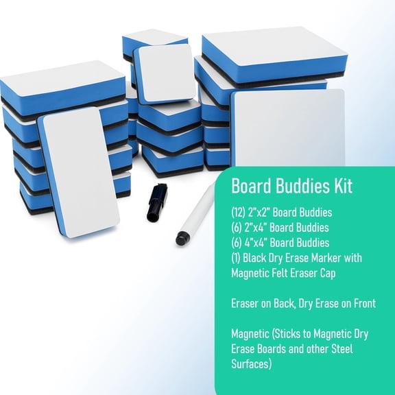 Dry Erase Board Buddies Combo Set - 25 Pack