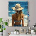 thumbnail image 4 of Qisvanset Framed Canvas Wall Art 12x16 Inch New Mercies Blue Coastal Apartment Bible Art, 4 of 5