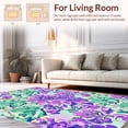 thumbnail image 2 of ODIKA 8'x10' Machine Washable Non-Slip Area Rug, Floral Abstract Tie Dye High Traffic Rug, Purple, 288593, 2 of 7