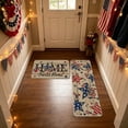 thumbnail image 4 of Patriotic 4th Of July Doormat Set USA Flag Star Non Slide Welcome Mat For Independence Day Front Door Entryway Decor, 4 of 6