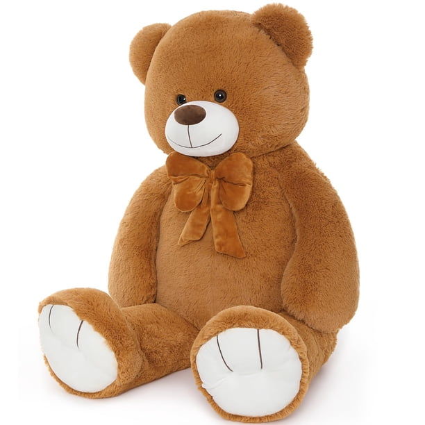 Peluche gigante Tezituor de peluche de 120 cm, marrón oscuro, de regalo