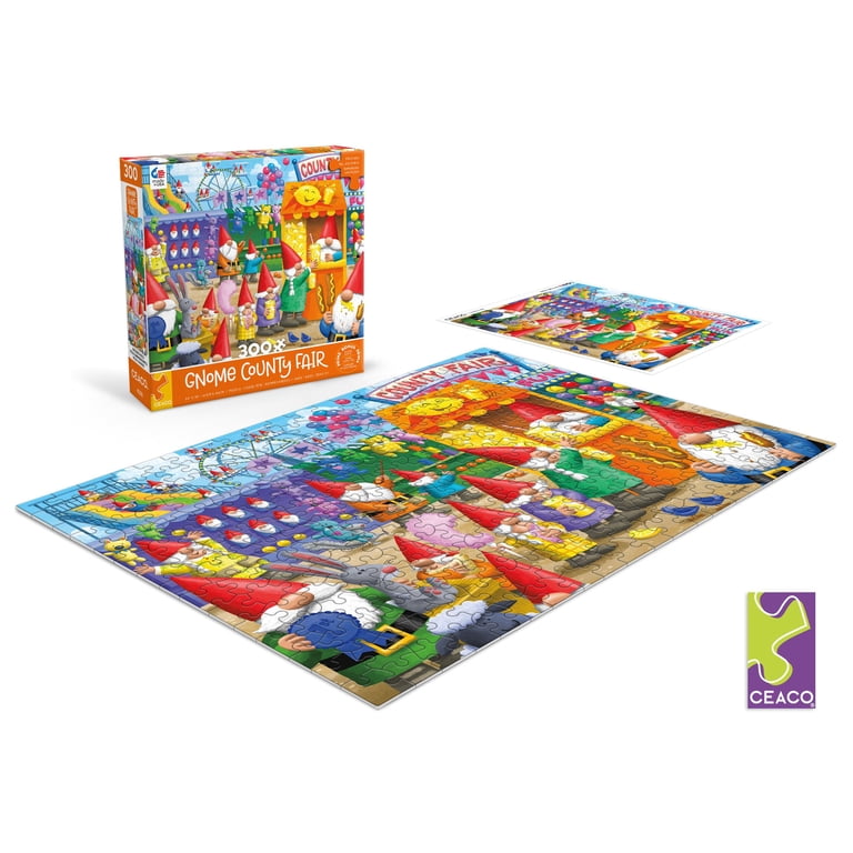 Ceaco Gnome County Fair 300 Piece Interlocking Jigsaw Puzzle