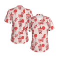 thumbnail image 3 of Goofa Milk Tea Pattern Women's Slim-Fit Short-Sleeve V-Neck T-Shirt,Classic-Fit Short-Sleeve V-Neck T-Shirt-Small, 3 of 5