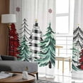 thumbnail image 4 of Tree Semi Sheer Curtains 84 inches Long, Winter Trees Snowflake Window Treatments Sheer Curtains,Light Filter Curtains Rod Pocket Drapes Living Room Bedroom Decor,2 Panels, 4 of 6