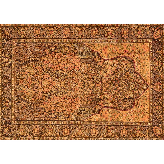 Ahgly Company Indoor Rectangle Persian Orange Traditional Area Rugs, 5' x 8'