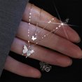 thumbnail image 3 of Sonducket Collar de plata de ley 925 con colgante de mariposa brillante Elección de regalo clásico Plata premium Ropa, zapatos y accesorios Miscelánea, 3 of 6