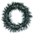 thumbnail image 2 of Vickerman 36" Flocked Jackson Pine Artificial Pre-Lit Wreath with 100 Warm White Lights and 195 PVC Tips, 2 of 5