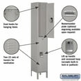 thumbnail image 4 of Salsbury Industries  Grey Double-tier Standard Lockers, 4 of 4