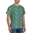 thumbnail image 4 of Yiaed Jungle Animals Print Mens Short Sleeve Tight Fit T-Shirt, Crewneck Casual Tee-Large, 4 of 5