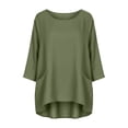thumbnail image 6 of Women's Long Sleeve V-Neck Top with Mesh Splicing and Solid Color for Spring Summer, 6 of 6