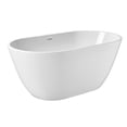 thumbnail image 2 of Free Standing Tub 55" Deep Soaking Bathtub Acrylic Freestanding Bathtub with with Overflow & Anti-clogging Drain A07 Bathroom Tub Matte White Freestanding Tub Upgraded Stand Alone Tub Modern Bathtubs, 2 of 7