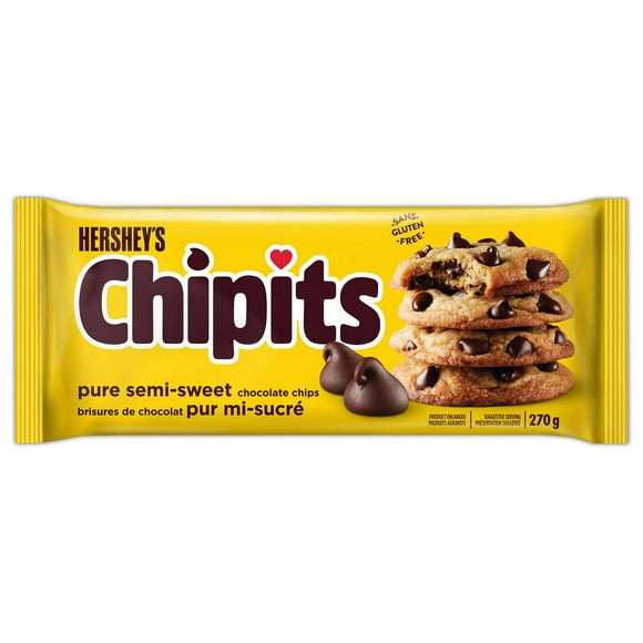 HERSHEY'S CHIPITS Pure Semi-Sweet Chocolate Chips, 270g