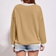 thumbnail image 3 of Oversized Sweatshirt for Women Crewneck Solid Color Long Sleeve Shirts Sweatshirt, 3 of 5
