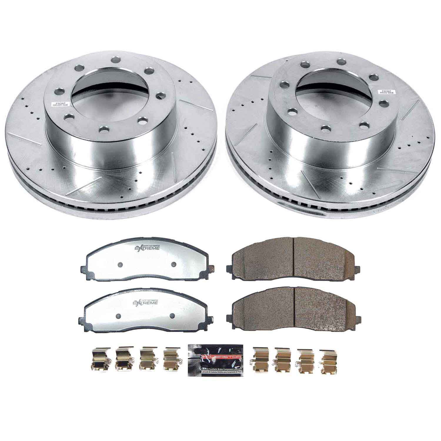 PowerStop Front Z36 Truck & Tow Brake Pad and Rotor Kit for Ford F-250 Super Duty 2023-24, Ford F-350 Super Duty 2023-24, K9178-36