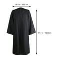 thumbnail image 2 of TAILTOSS 1 Set Black Graduation Gown and Tassel Set for School Parties and Cosplay in Plain Fabric for Adults, 2 of 8