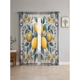 thumbnail image 4 of Sheer Curtains 96 Inches Long 2 Panels, Watercolor Summer Lemon Rod Pocket Curtain Voile Draperies, Medieval Floral Art Light Filtering Window Treatment for Living Room Kitchen Bedroom, 4 of 8