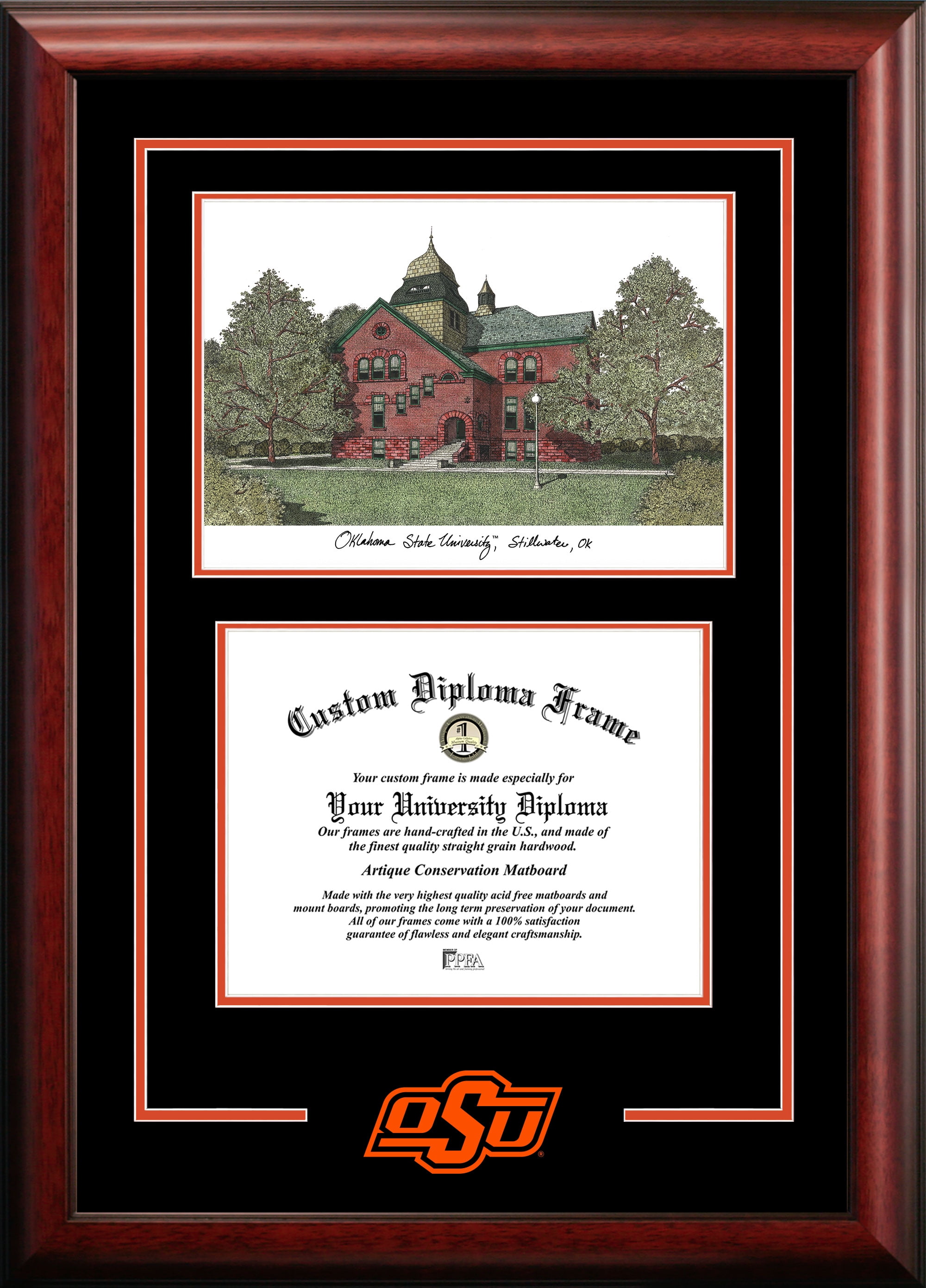 Oklahoma State Cowboys 8.5" x 11" Spirit Graduate Frame Diploma Frame