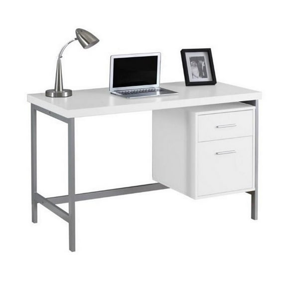 Atlin Designs 48" Metal Home Office Desk in White