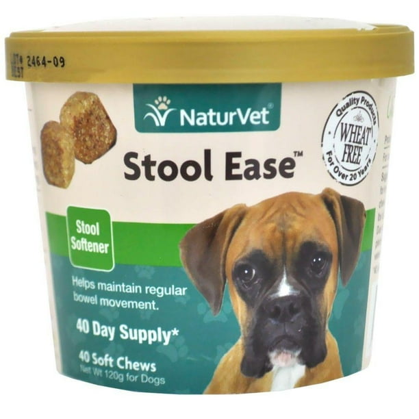 NaturVet Stool Ease Stool Softener for Dogs, 40 Soft Chews Walmart