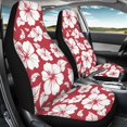 thumbnail image 4 of XYZCANDO Car Seat Covers Waterproof Car Front Seat Covers Car Seat Covers Front Seats Removable Full Protection Sedan Vehicle, Red Hibiscus Print, 4 of 10
