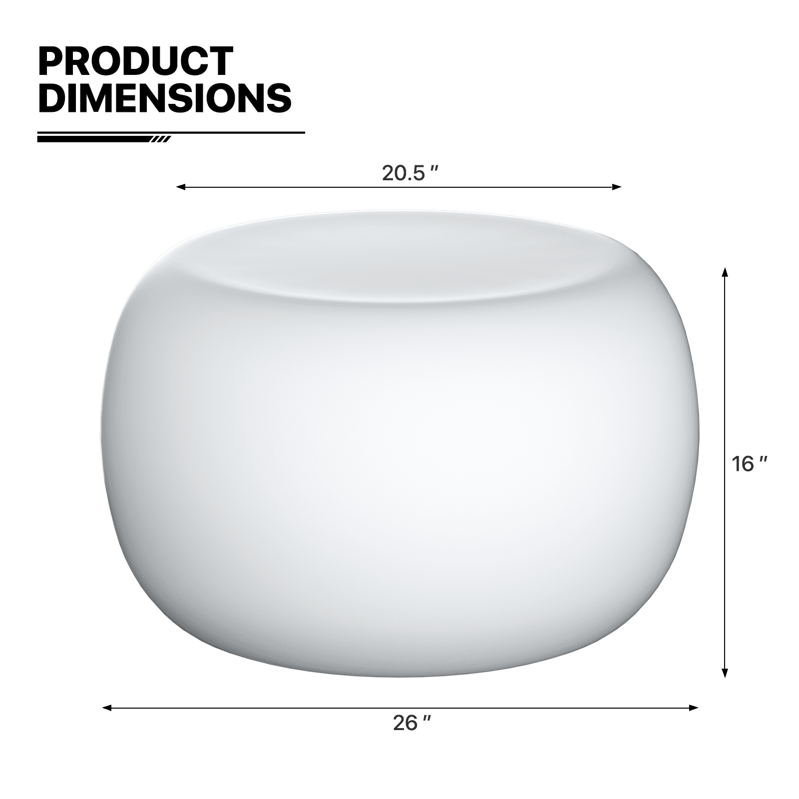 Mjkone 23" H LED Ba Table With Emote Contols, Echagable