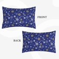 thumbnail image 2 of Sikiie Golden Snowflakes Royal Blue Print Plush Pillow Cover, Wrinkle-proof and Stain-resistant Pillow Protector without Pillow Core, Home Decoration-14"x20", 2 of 6