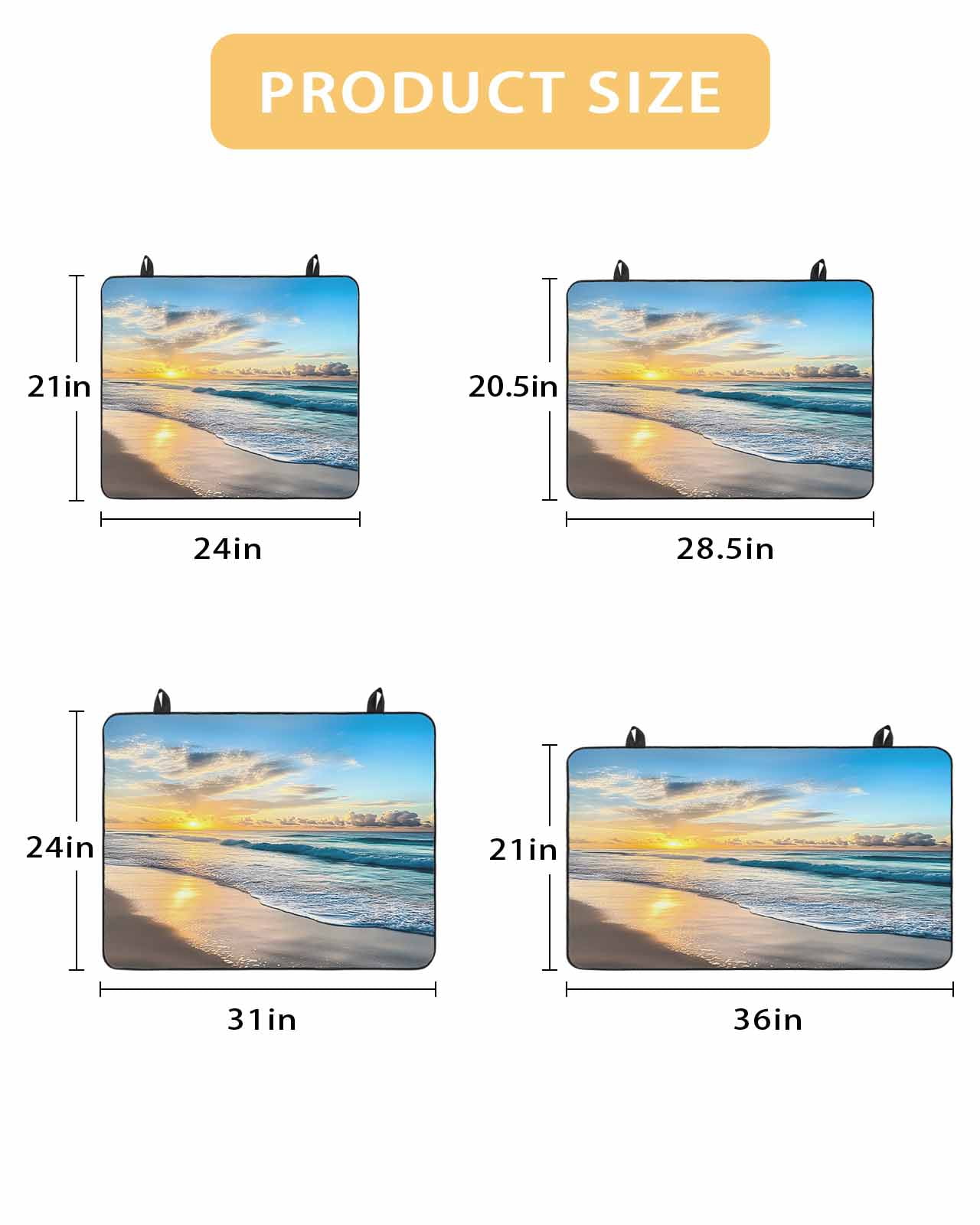 nqOlkjepod Large Induction Cooktop Protector Mat 24"x21", Ocean Coastal Stove Top Covers for Electric Stove, Beach Sun Blue Sky Nature Scenery Stove Burner Cover Mats, Glass Top Stove Cover