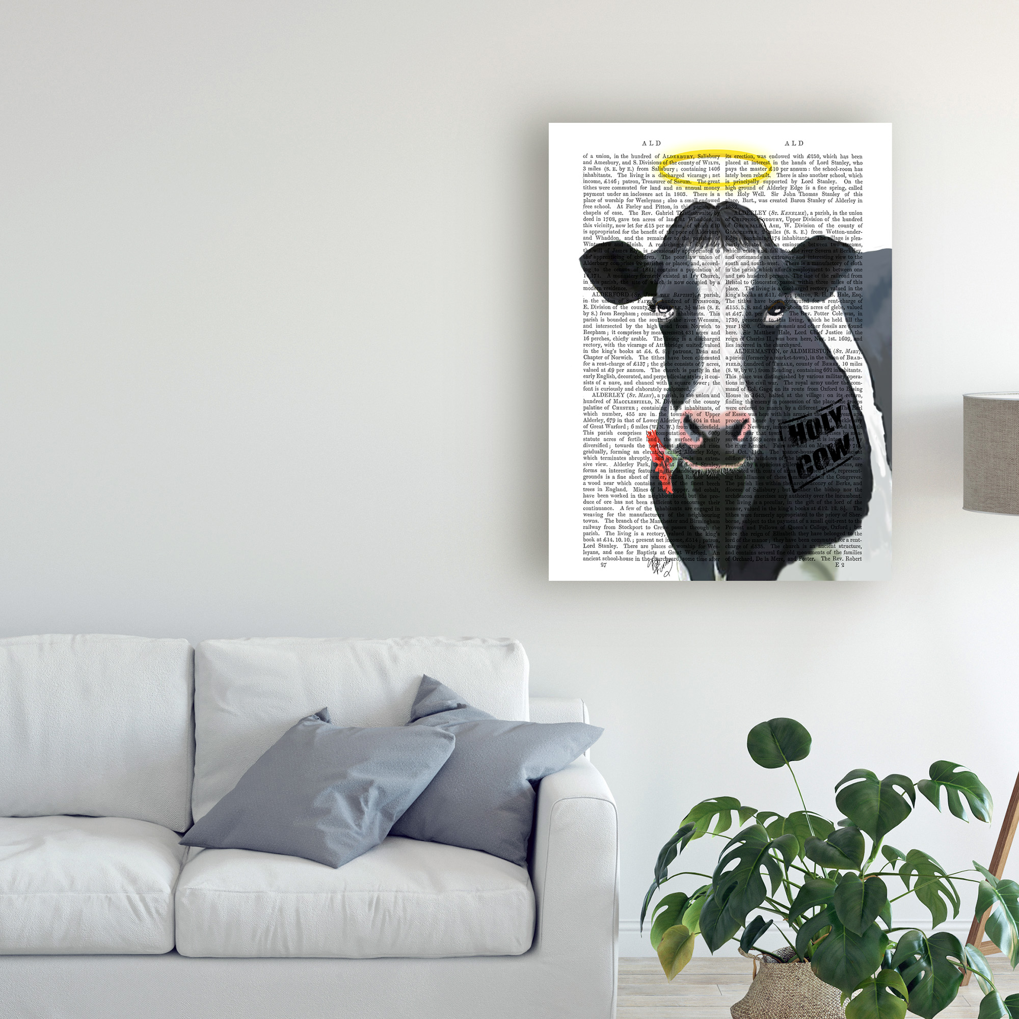 Trademark Fine Art 'Holy Cow Halo' Canvas Art by Fab Funky
