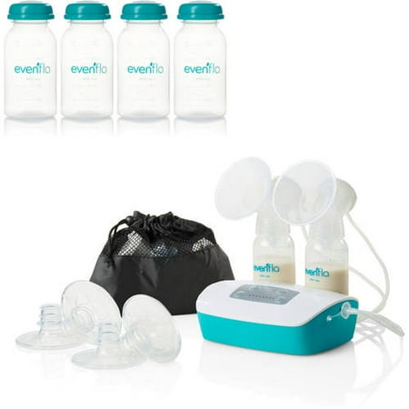 Evenflo Advanced Double Electric Breast Pump with Bonus SimplyMilk 5-Ounce Storage Bottles