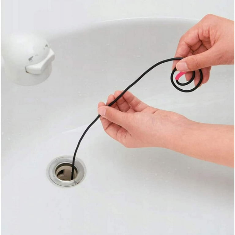 Long Drain UnBlocker Stick Tool Hair Remover Sink Shower Bath Cleaner Snake  UFD