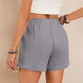 thumbnail image 4 of COMVALUE Women 2026 Shorts for Seniors Summer Casual Drawstring High Waisted Wide Leg Womens Gauze Short Shorts (Grey, L), 4 of 7