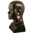 thumbnail image 2 of Sunsoul By Touchstone Indian Handcrafted Faux Pearls Rhinestone Jewelry Gold Tone Earrings For Women, 2 of 4