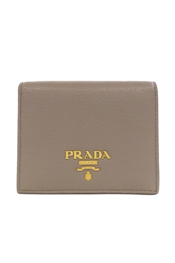 Pre-Owned Prada Logo Bi-fold Leather Wallet for Women PRADA