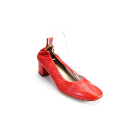 

Everlane Womens Leather Block Heel Pump Red 7