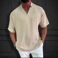 thumbnail image 4 of ZUKMRJPC Mens Short Sleeve T-Shirts V Neck Fashion Solid Color Summer Basic Tops Casual Loose Fit Sport Athletic Work Shirts, 4 of 7
