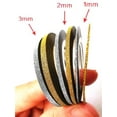 thumbnail image 2 of 6 Rolls Glitter Gold Silver Nail Art Stripping Tape Line Shiny Matte Nail Art Decoration Strips 1mm 2mm 3mm Adhesive Decals Strips DIY Nail Tip, 2 of 5