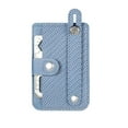 thumbnail image 1 of 9.5 X 6.5cm PU Leather Card Holder Magnetic Patch Credit ID Card Mobile Phone Back Pocket Wallet Case Phone Stand For Car, 1 of 9