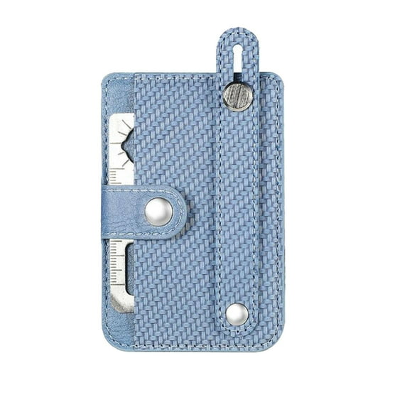 9.5 X 6.5cm PU Leather Card Holder Magnetic Patch Credit ID Card Mobile Phone Back Pocket Wallet Case Phone Stand For Car