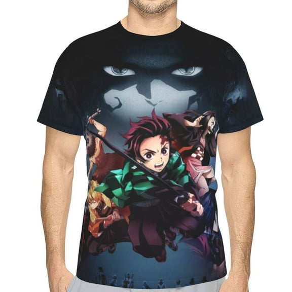 Demon Slayer Kimetsu No Yaiba Unisex 3d Pattern Printed Short Sleeve T-Shirts Casual Graphics Tees Small