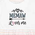 thumbnail image 4 of Inktastic Memaw Grandma Loves Me Girls Baby Dress, 4 of 5
