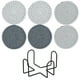thumbnail image 2 of Manteles Individuales Redondos de Tejido Antideslizante y Antiescaldadura, con Aislamiento Térmico, Duraderos, para Mesa, 6 Unidades con Soportes de Almacenamiento, 2 of 6