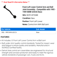 thumbnail image 2 of Front Left Lower Control Arm and Ball Joint Assembly - Compatible with 1985 - 1989 BMW 635CSi Base 1986 1987 1988, 2 of 2