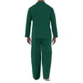 thumbnail image 5 of WULMLEO 2 Piece Pajama Sets Men Solid Fall V Neck Button Down Long Sleeve Blouses Wide Leg Palazzo Pants Suit Casual Fashion Outfits Loose Fit Y2k Sleepwear Set Dark Green XL, 5 of 10