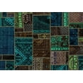 thumbnail image 1 of Ahgly Company Indoor Rectangle Oriental Turquoise Blue Modern Area Rugs, 8' x 12', 1 of 4